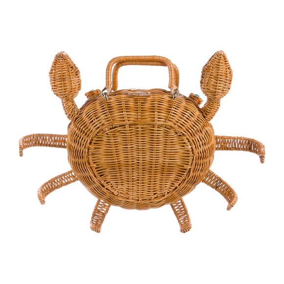 Kate Spade Brown Crab Wicker Bag - Picture 2 of 6
